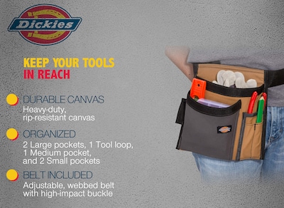 Foto 5 | Funda Para Cinturón De Herramientas O Delantal De Trabajo Dickies Con 5 Bolsillos De Un Solo Lado - Venta Internacional