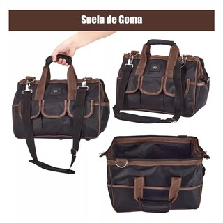 Foto 3 | Bolsa Maleta Herramientas Maletín Organizador Con Base Goma Eo Safe Imports Esi-12726-1 Marron