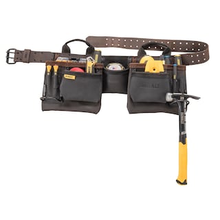 Foto 3 | Cinturón Para Herramientas Dewalt Leather, 11 Bolsillos, Duradero, Profesional - Venta Internacional.
