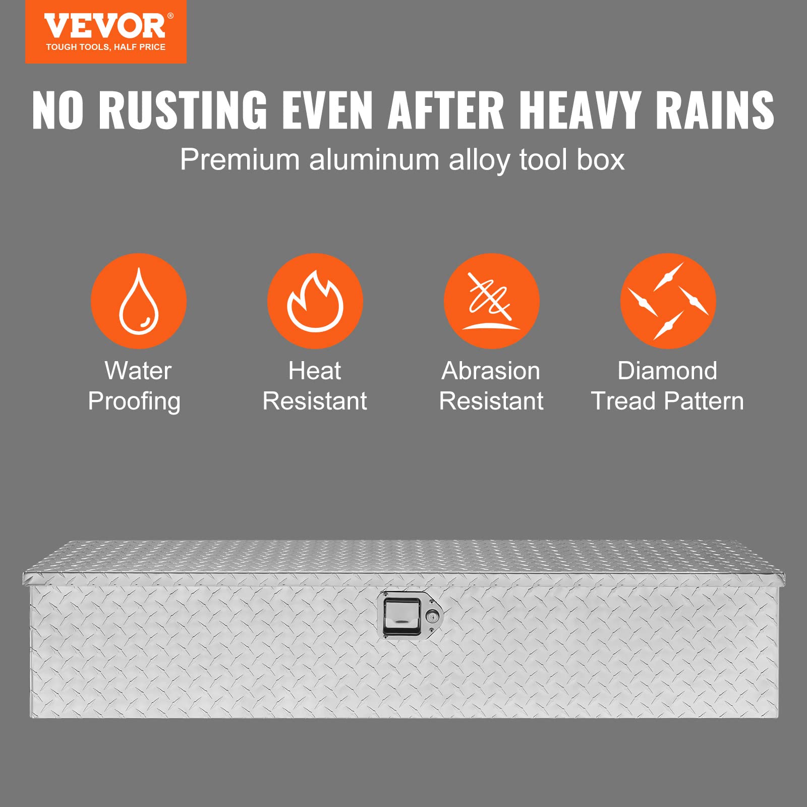 Foto 2 | Caja De Herramientas Vevor Para Camión, Aluminio De Alta Resistencia, 48 X 15 X 15 Cm - Venta Internacional.