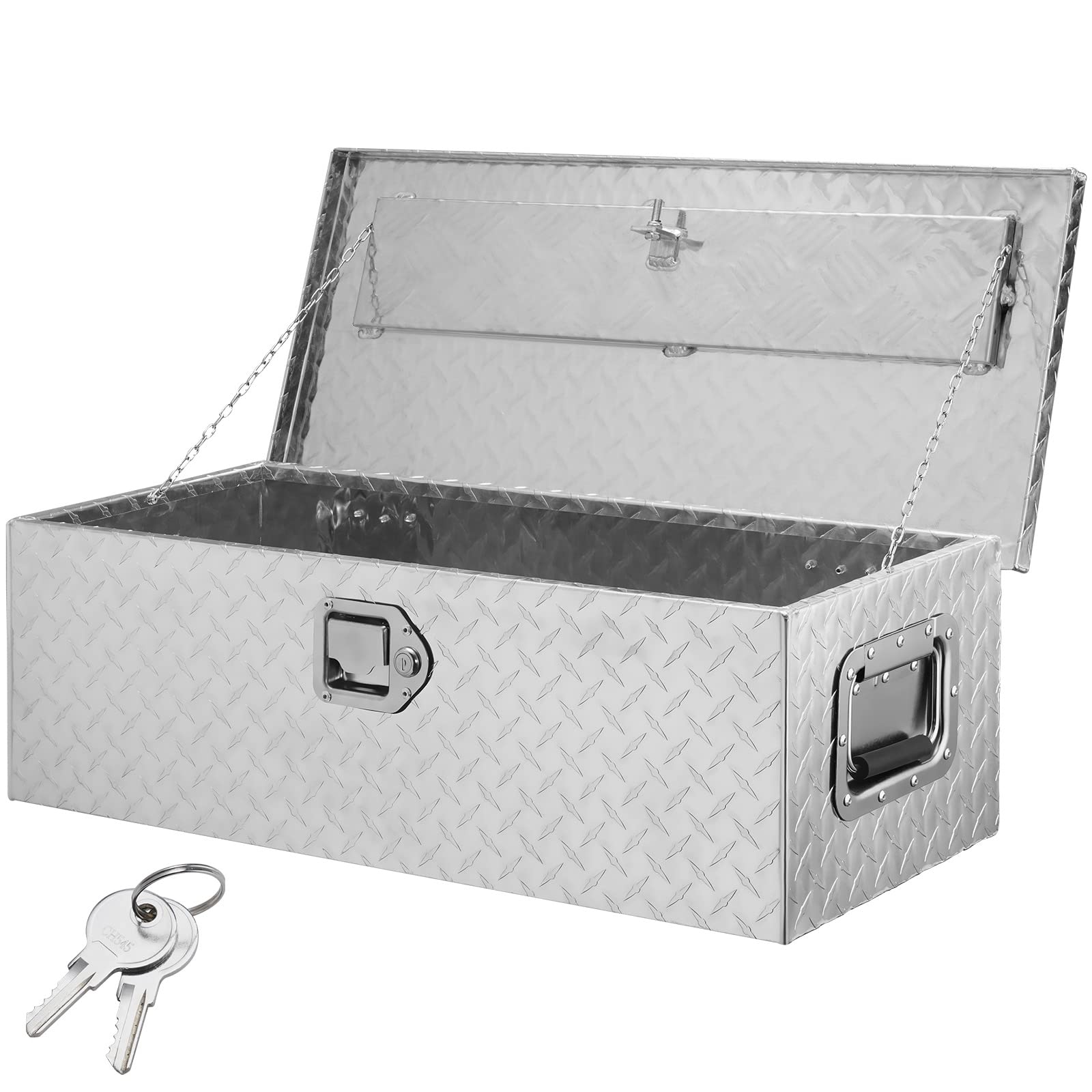 Foto 2 pulgar | Caja De Herramientas Vevor Para Camión, Aluminio Resistente, 30 X 13 X 24 Cm, Color Plateado - Venta Internacional.