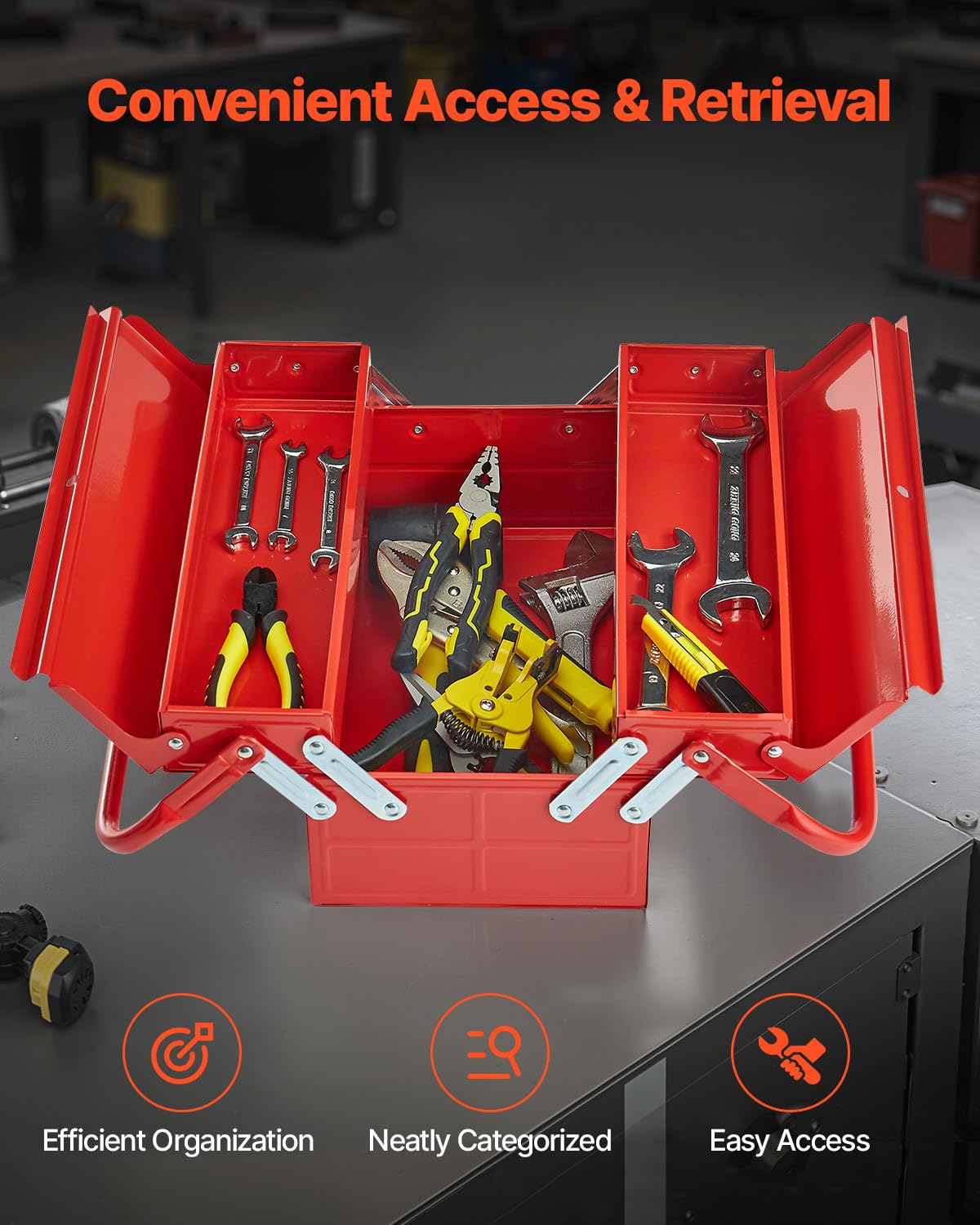 Foto 4 | Caja de Herramientas Vevor 14 Pulgadas - Venta Internacional
