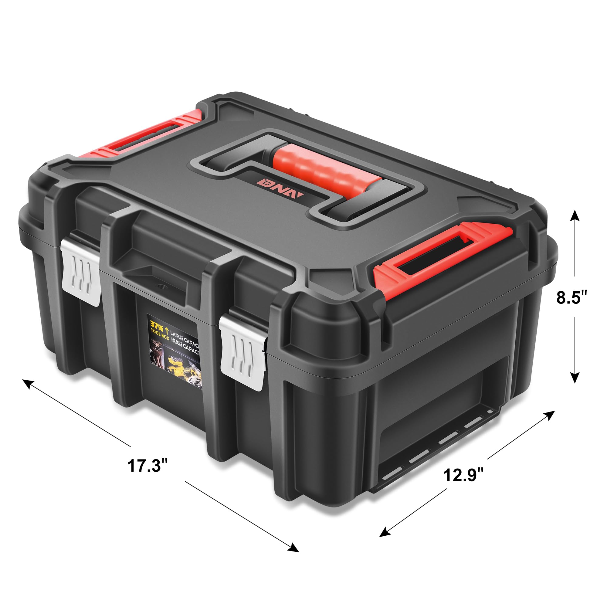 Foto 3 pulgar | Caja De Herramientas Dna Motoring Organizadora Con Cerradura Y Bandeja Extraíble - Venta Internacional.
