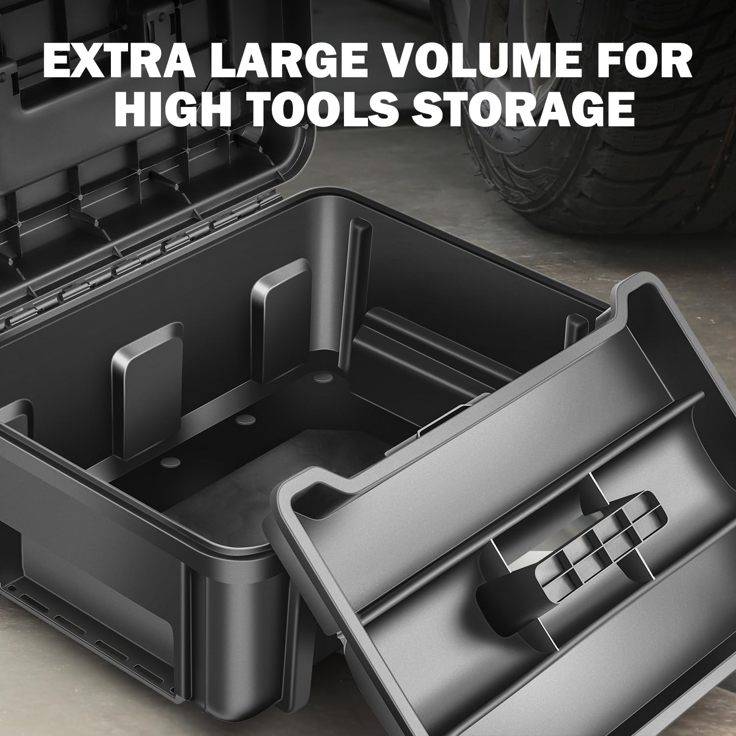 Foto 4 pulgar | Caja De Herramientas Dna Motoring Organizadora Con Cerradura Y Bandeja Extraíble - Venta Internacional.