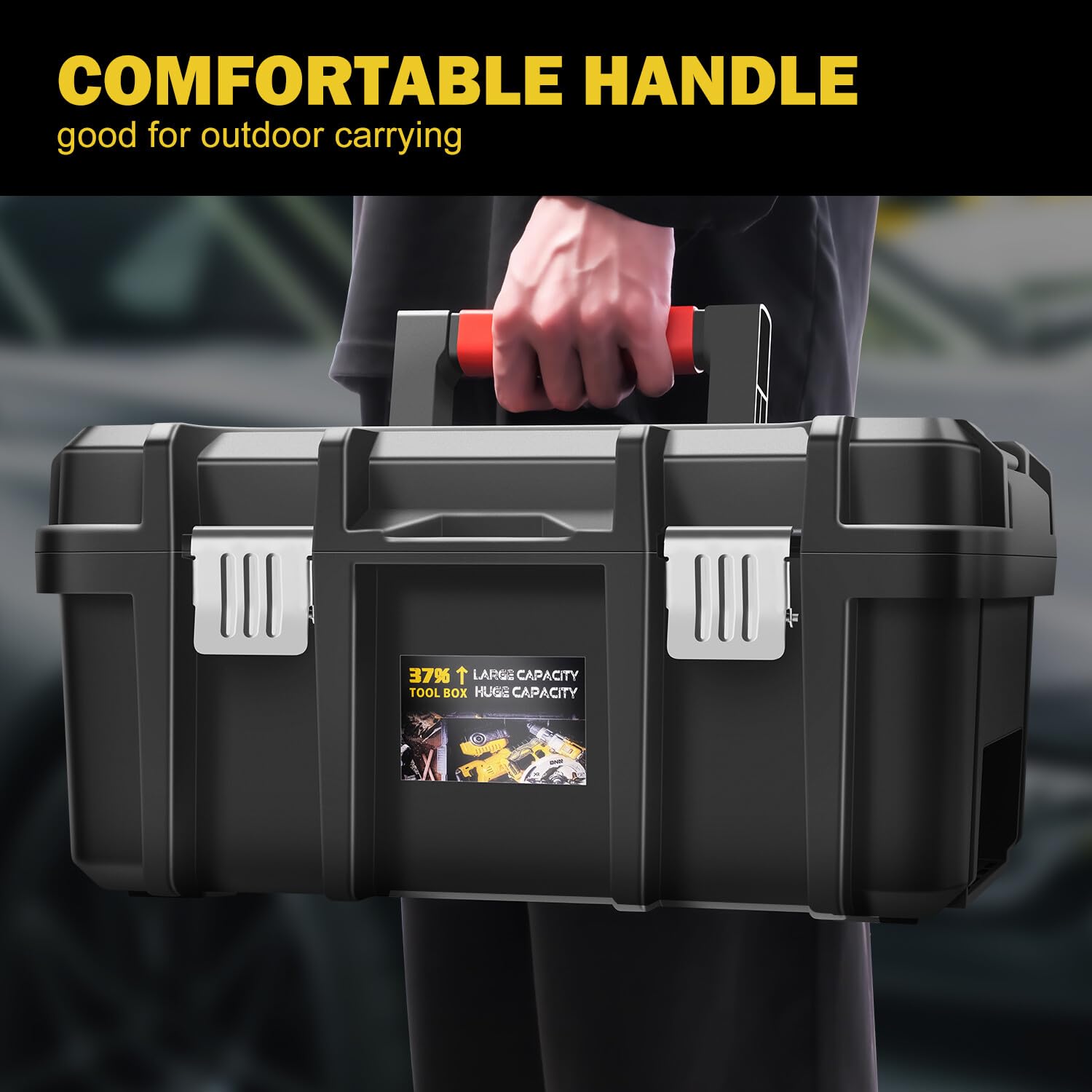 Foto 7 | Caja De Herramientas Dna Motoring Organizadora Con Cerradura Y Bandeja Extraíble - Venta Internacional.