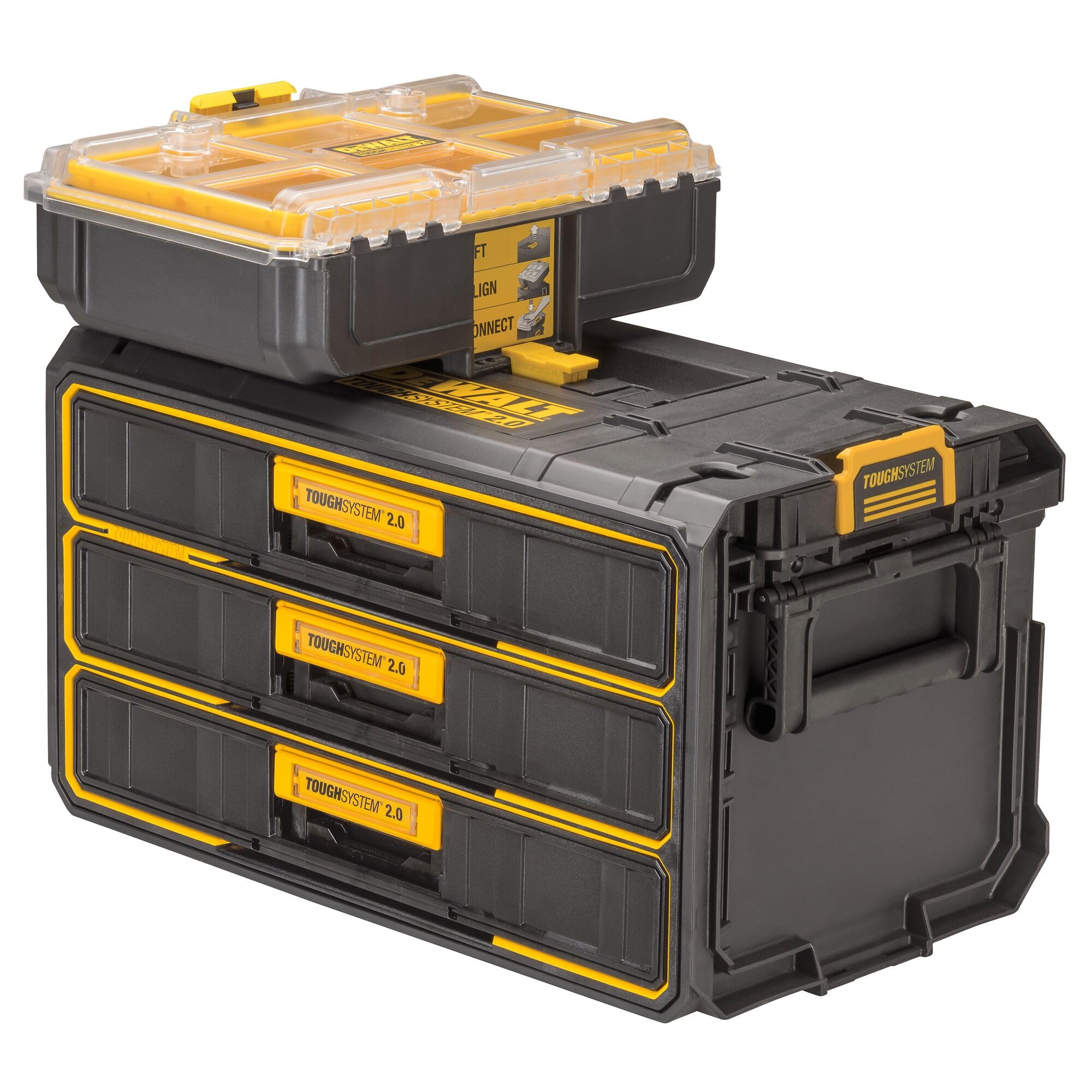 Foto 3 | Unidad De Almacenamiento De Herramientas Dewalt Toughsystem 2.0 Con Tres Cajones - Venta Internacional.