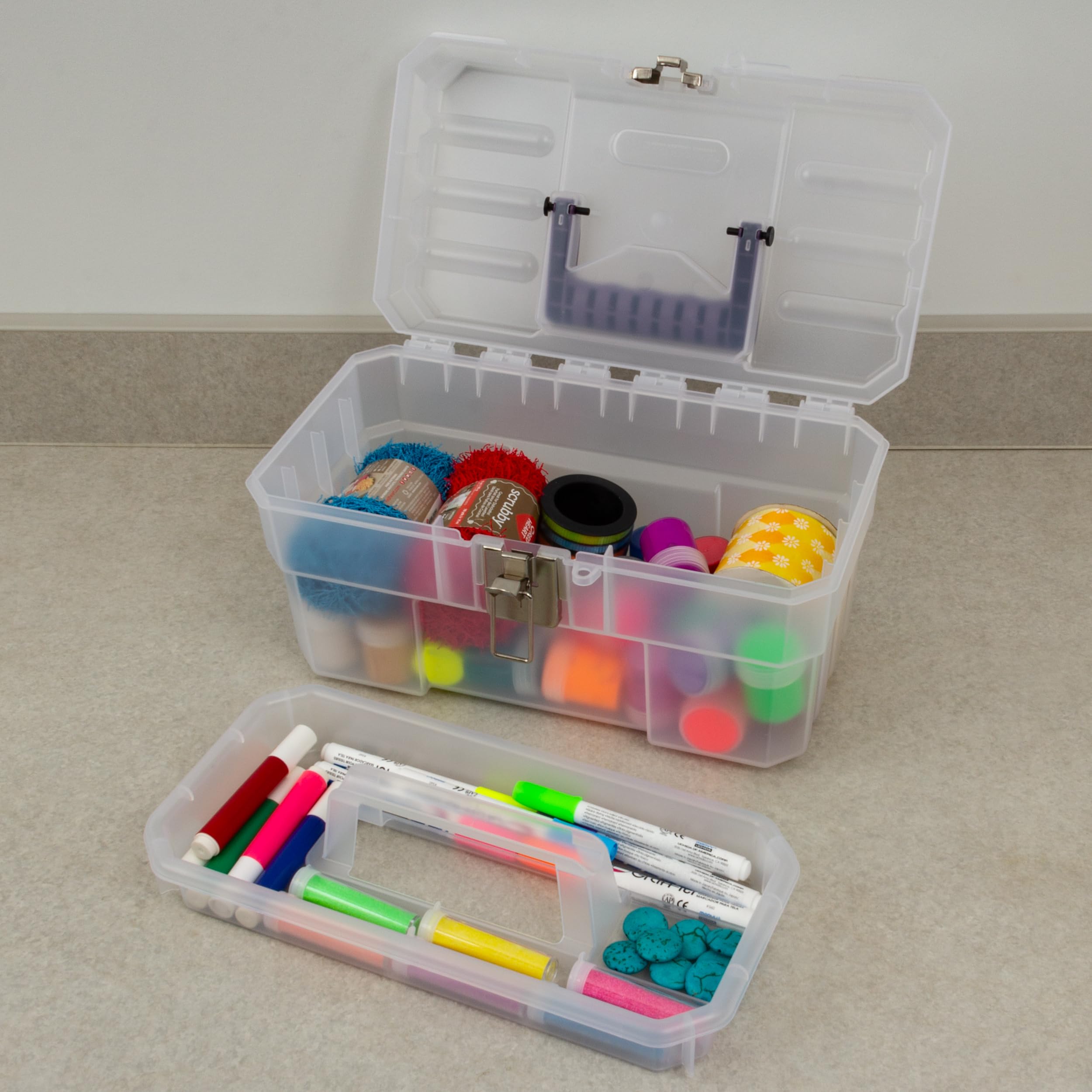 Foto 5 pulgar | Toolbox Akro-mils Probox Plastic Art Supply, 14 Pulgadas, Transparente - Venta Internacional.