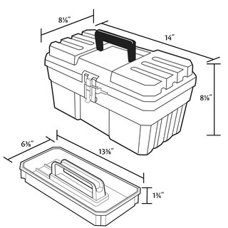 Foto 6 | Toolbox Akro-mils Probox Plastic Art Supply, 14 Pulgadas, Transparente - Venta Internacional.