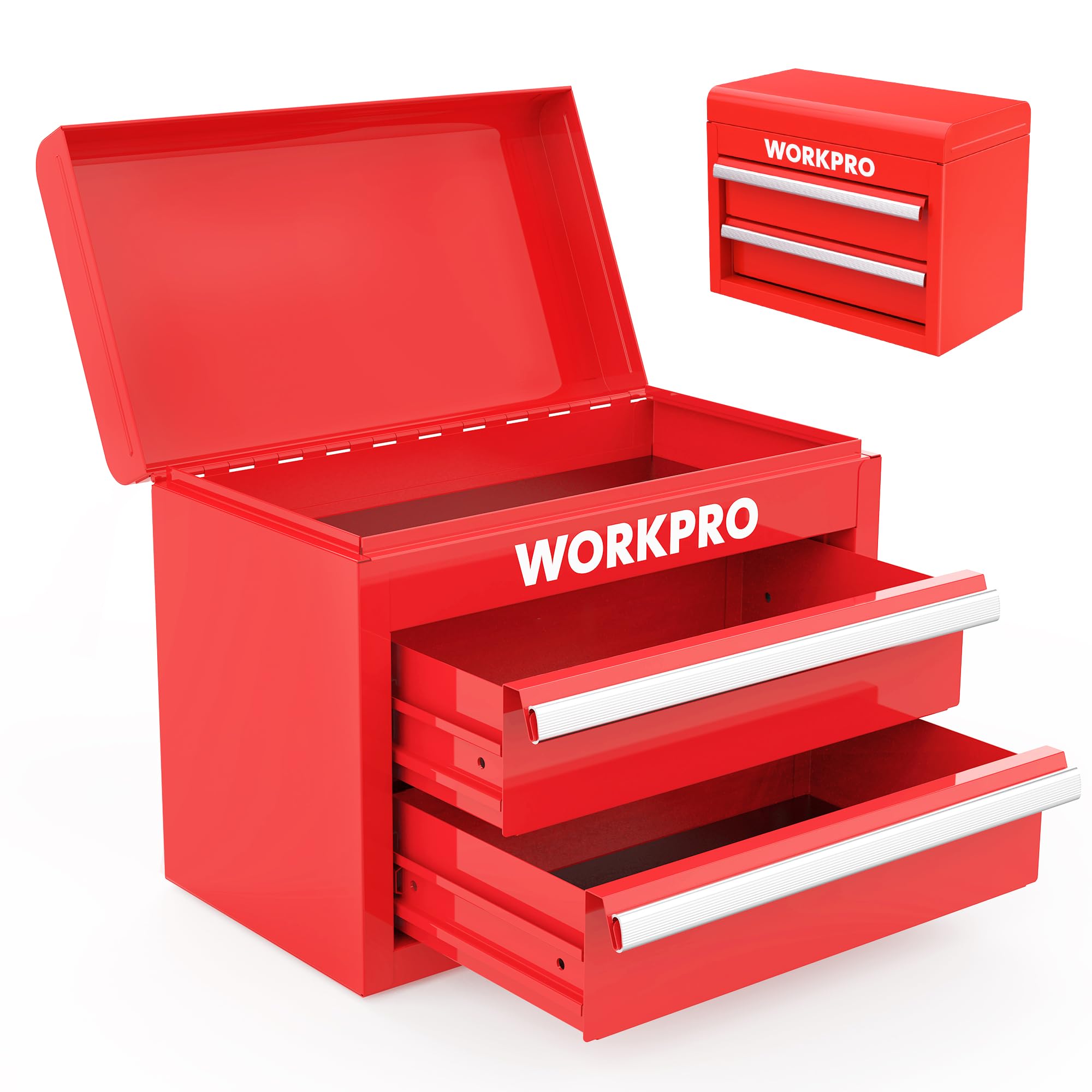 Foto 2 pulgar | Caja De Herramientas Workpro Mini De Metal Con 2 Cajones Y Almacenamiento Superior - Venta Internacional.