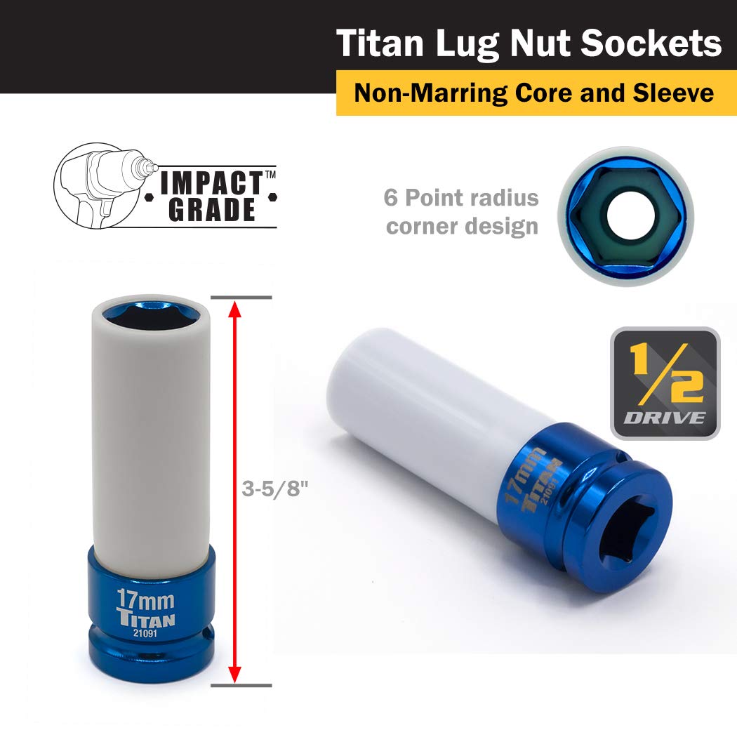 Foto 4 pulgar | Juego De Enchufes Titan 21095, 4 Unidades De 1/2 Pulgada, Que No Se Estropean - Venta Internacional.