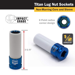 Foto 3 | Juego De Enchufes Titan 21095, 4 Unidades De 1/2 Pulgada, Que No Se Estropean - Venta Internacional.