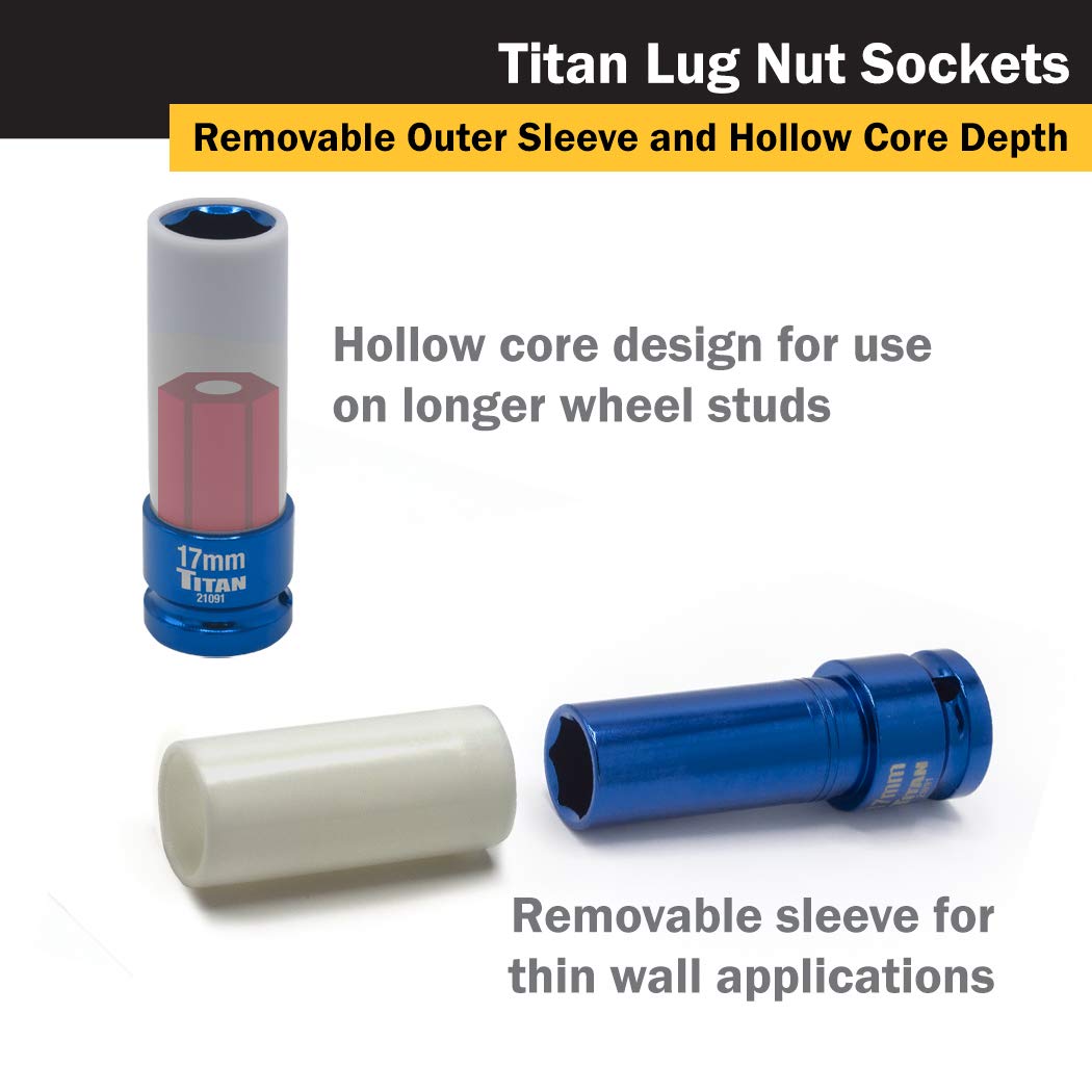 Foto 6 pulgar | Juego De Enchufes Titan 21095, 4 Unidades De 1/2 Pulgada, Que No Se Estropean - Venta Internacional.