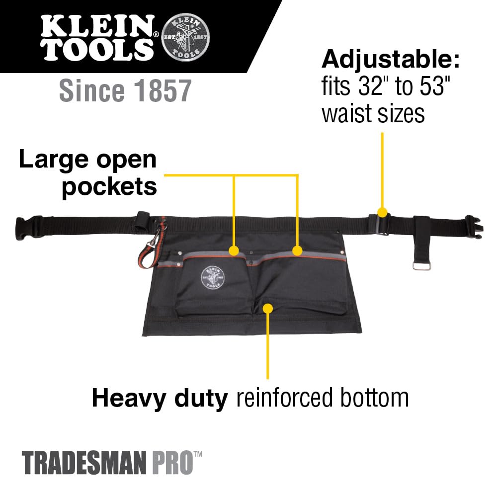 Foto 2 | Delantal Klein Tools 5244 Con Cinta Adhesiva Y 4 Bolsillos - Venta Internacional.
