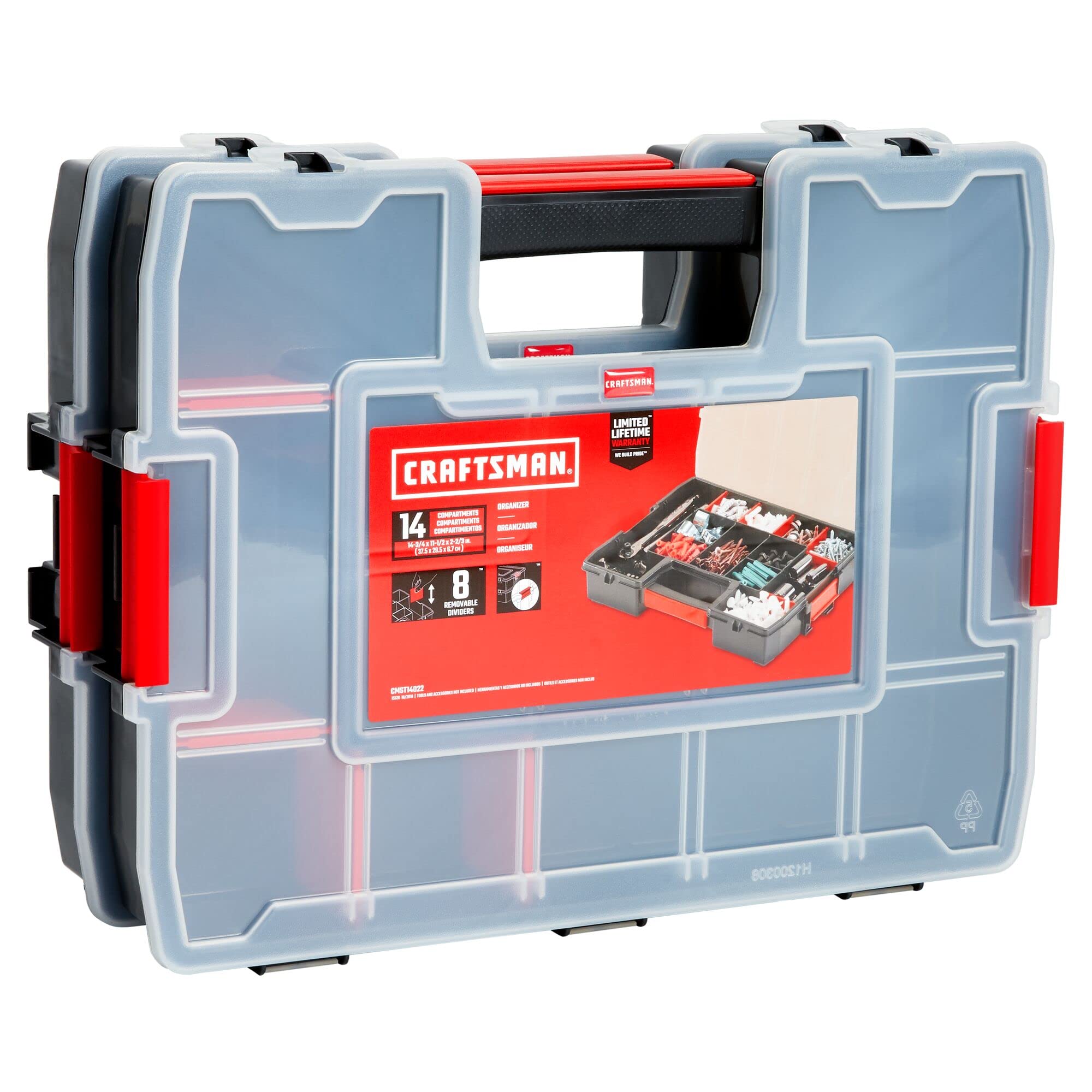 Foto 2 | Organizador De Herramientas Craftsman Cmst60944m, Paquete De 2 Con 14 Compartimentos - Venta Internacional.