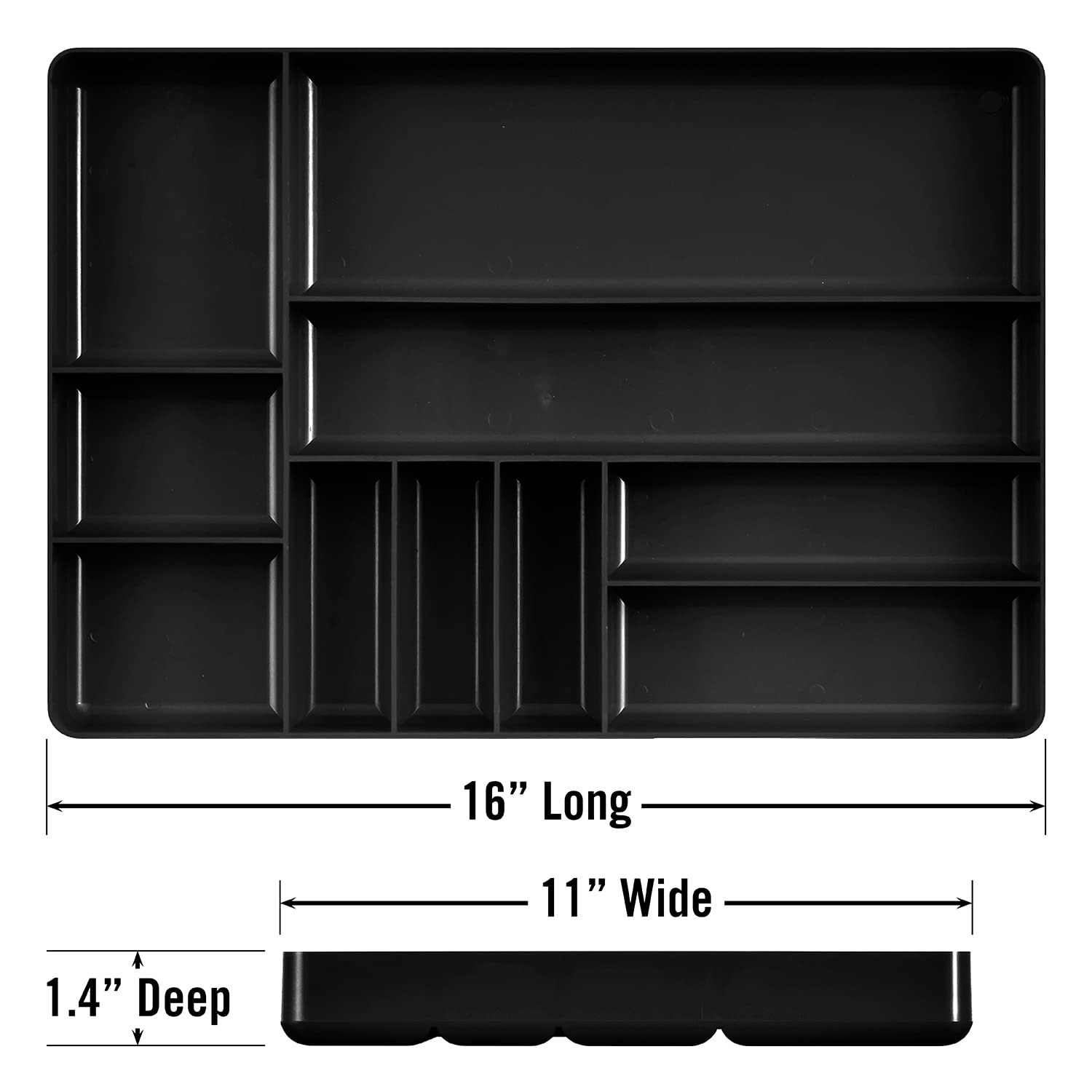 Foto 7 | Cajonera Organizadora Ernst Mfg Con 10 Compartimentos, Color Negro - Venta Internacional.