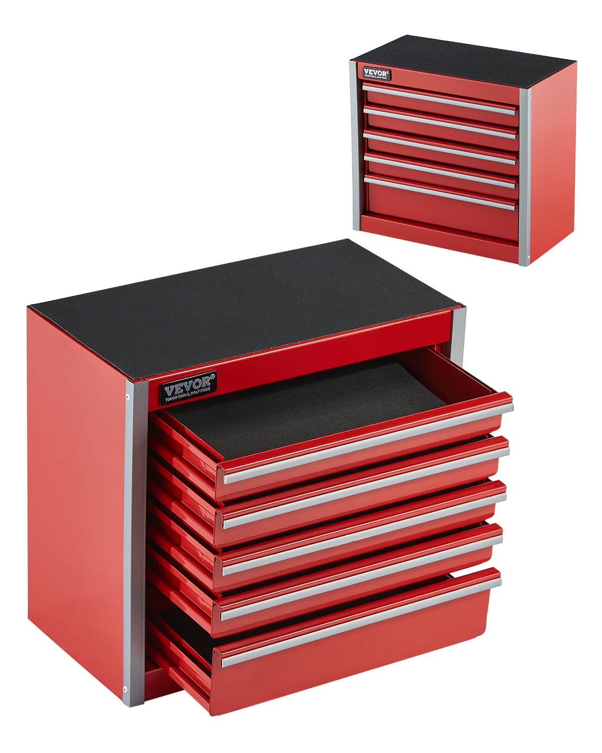 Foto 2 pulgar | Caja De Herramientas Vevor Metal Portátil De 22 Cm Con 5 Cajones, Color Rojo - Venta Internacional.
