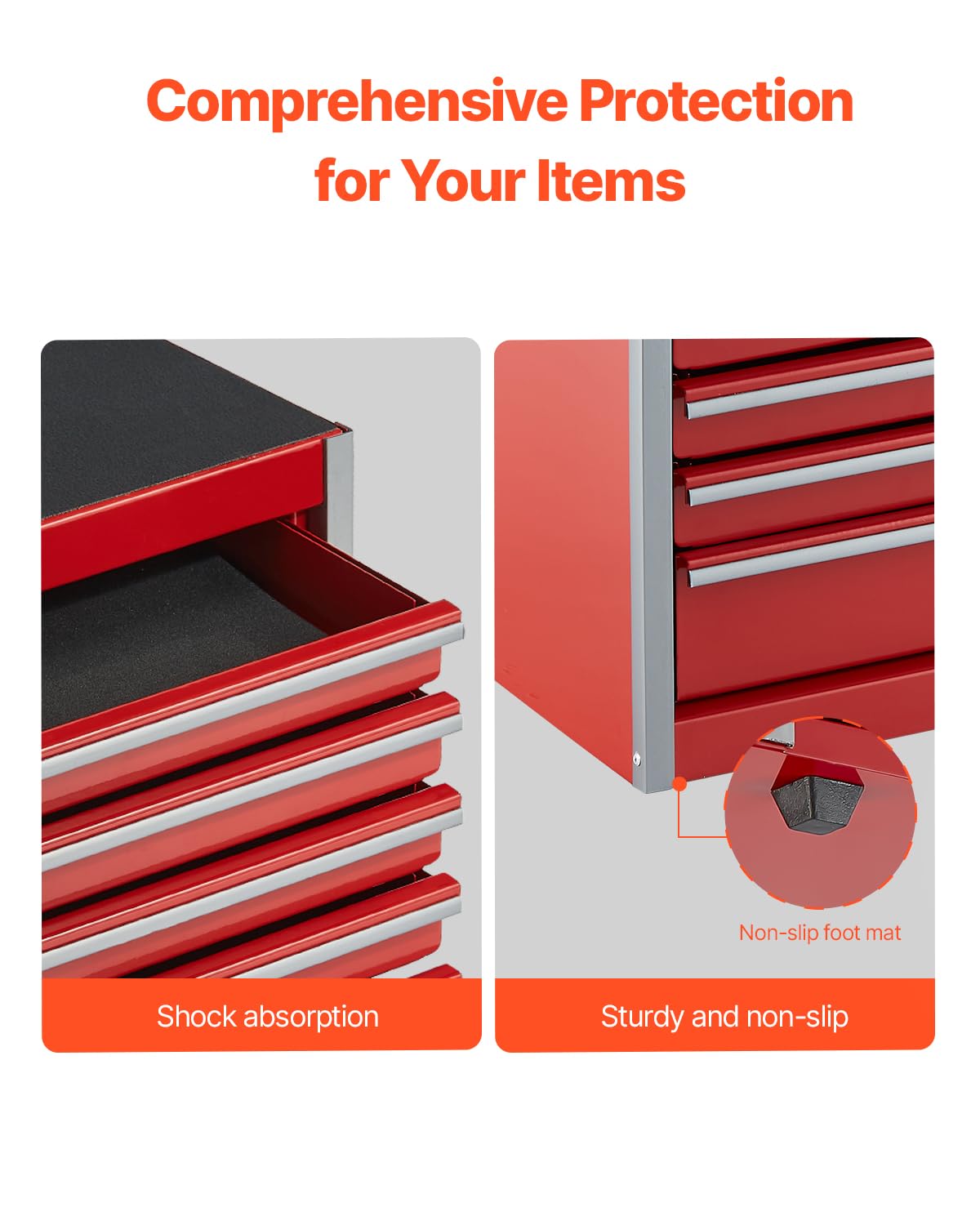 Foto 7 | Caja De Herramientas Vevor Metal Portátil De 22 Cm Con 5 Cajones, Color Rojo - Venta Internacional.