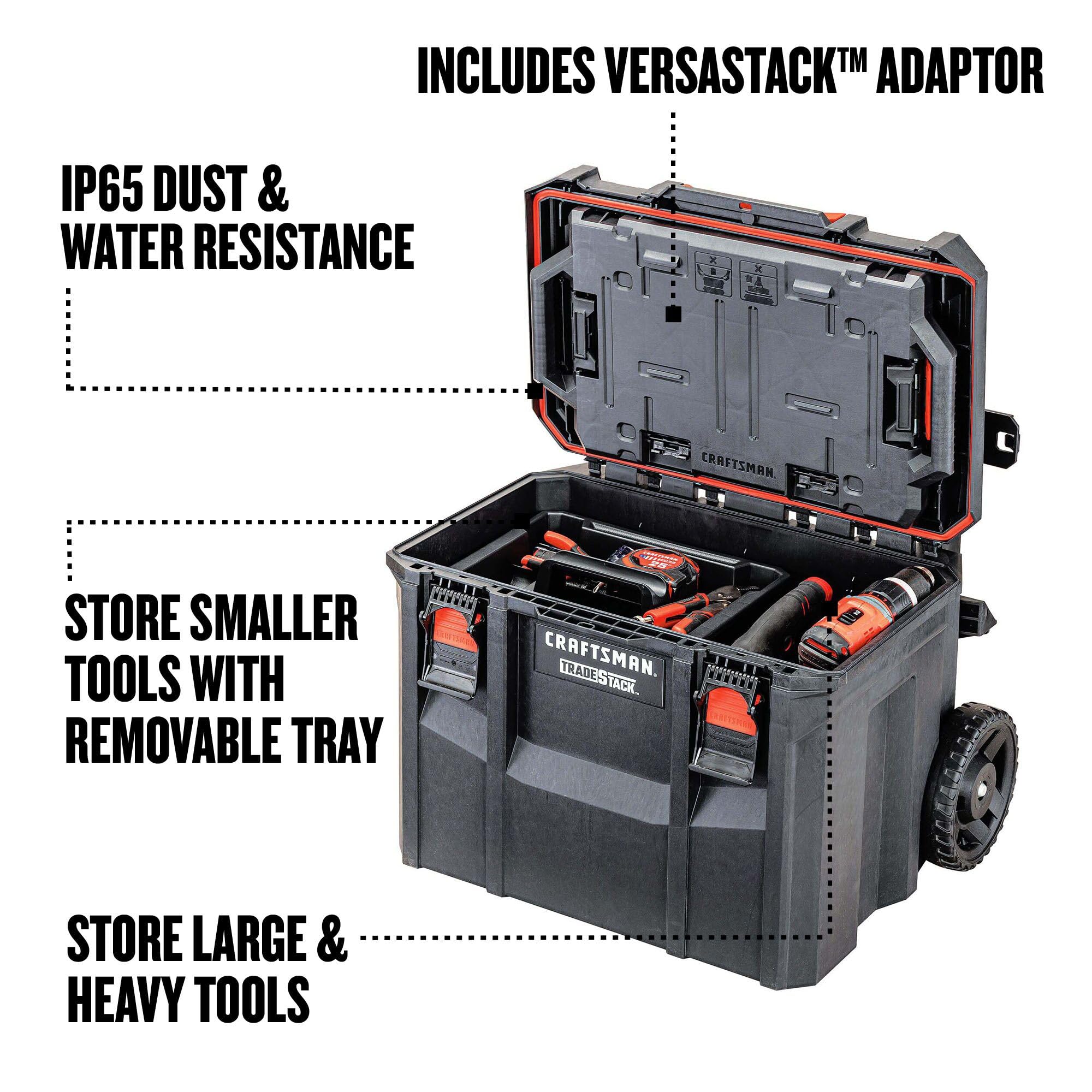 Foto 4 pulgar | Caja De Herramientas Craftsman Tradestack Con Ruedas, Impermeable, 22,5 Cm - Venta Internacional.