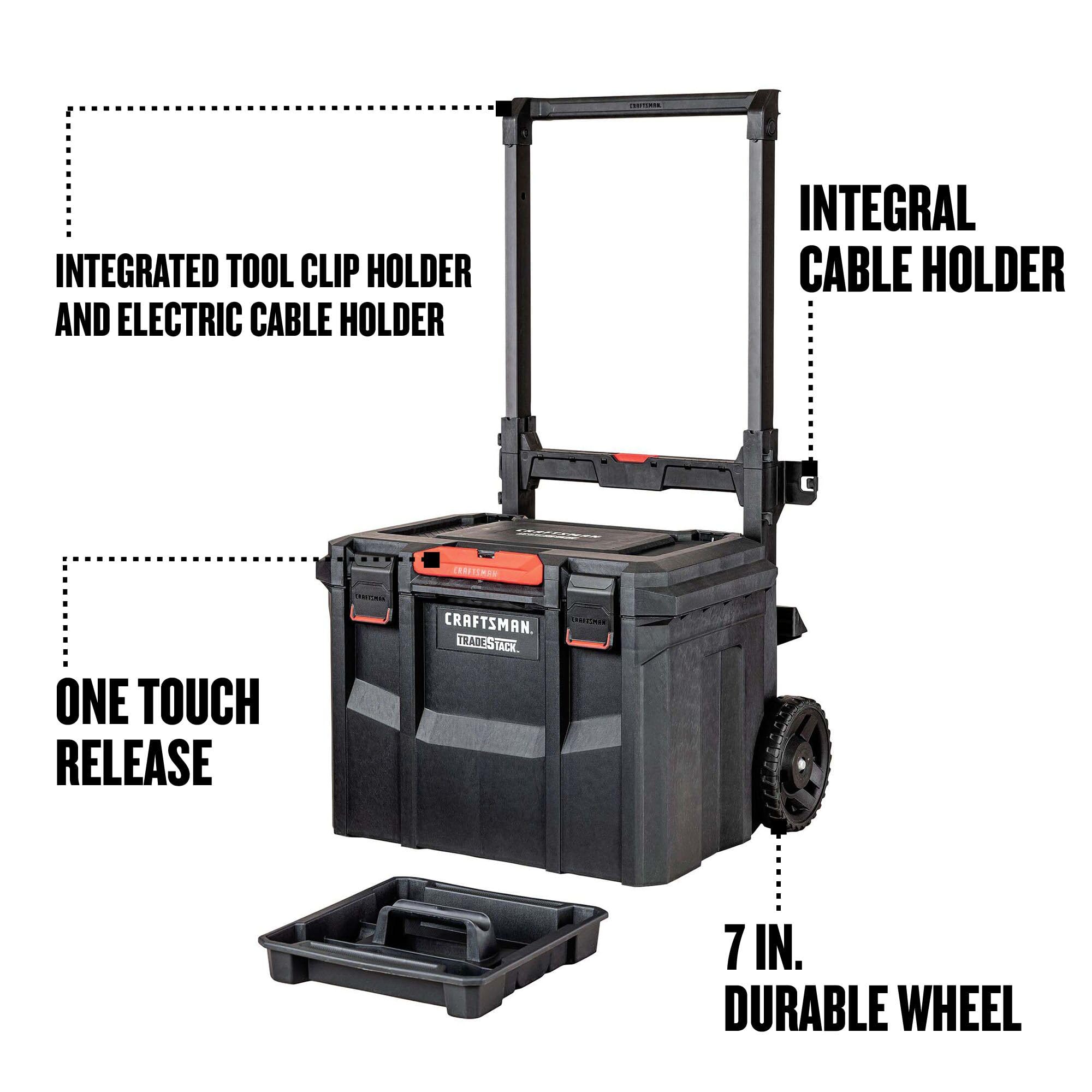 Foto 5 pulgar | Caja De Herramientas Craftsman Tradestack Con Ruedas, Impermeable, 22,5 Cm - Venta Internacional.