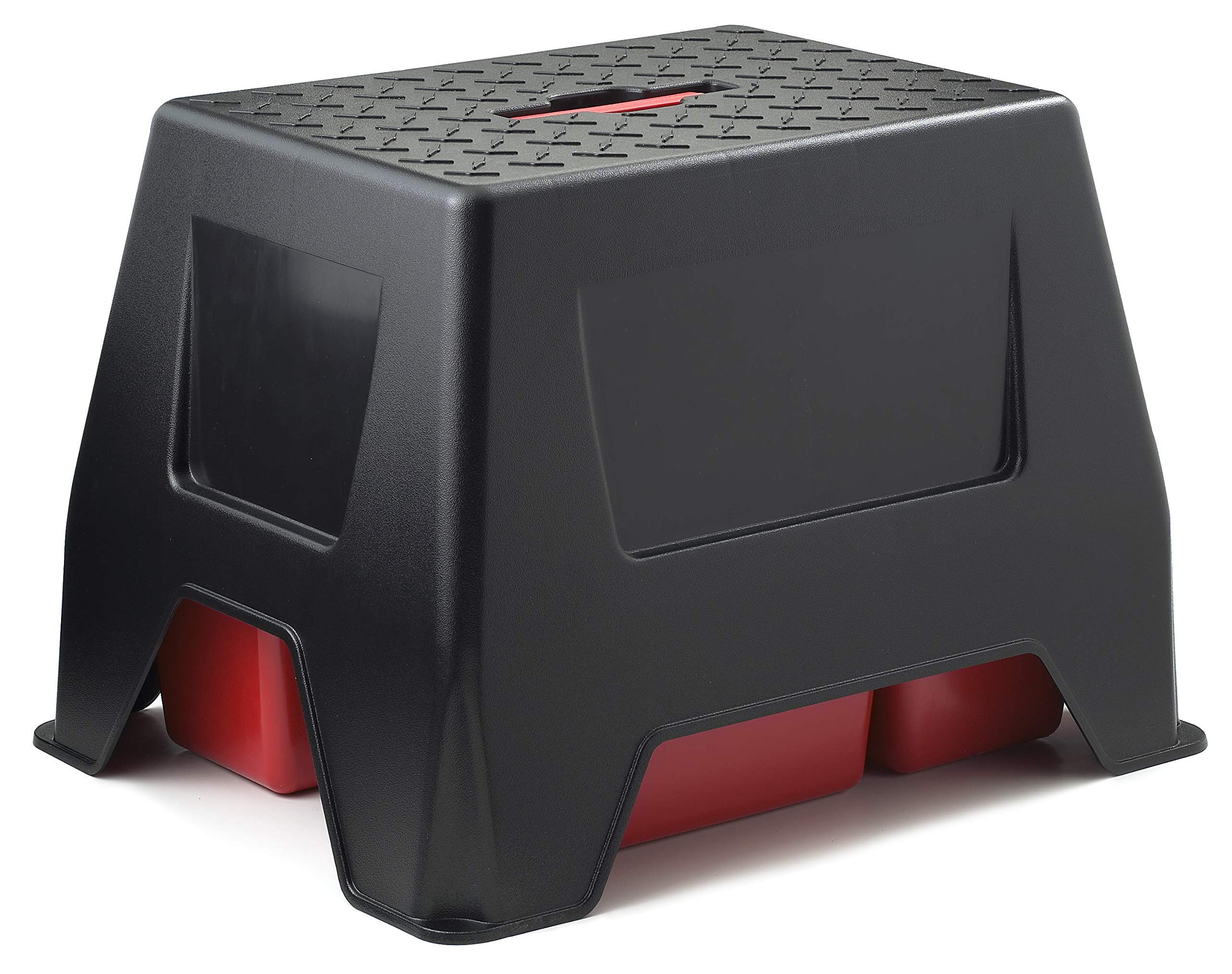 Foto 3 pulgar | Caja De Almacenamiento Estable Y Taburete Little Giant Duratote Red - Venta Internacional.