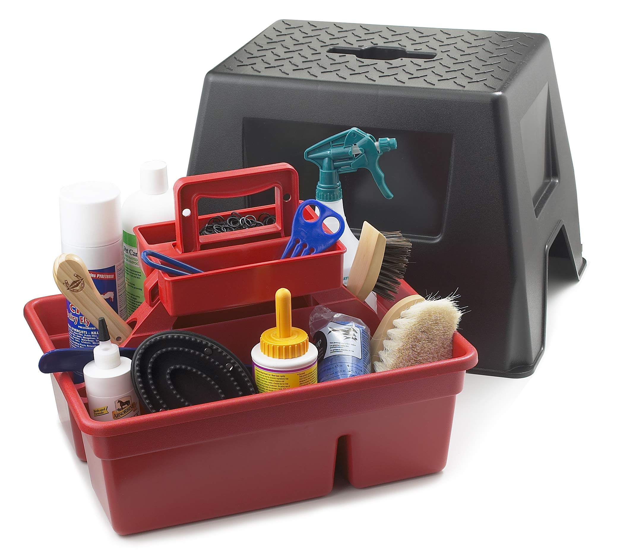 Foto 3 | Caja De Almacenamiento Estable Y Taburete Little Giant Duratote Red - Venta Internacional.