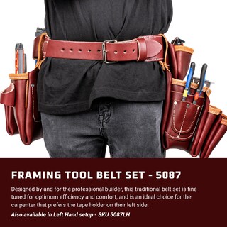 Foto 2 | Set De Cinturón Para Herramientas De Enmarcado Occidental Leather Tamaño Mediano 21 Bolsillos - Venta Internacional.