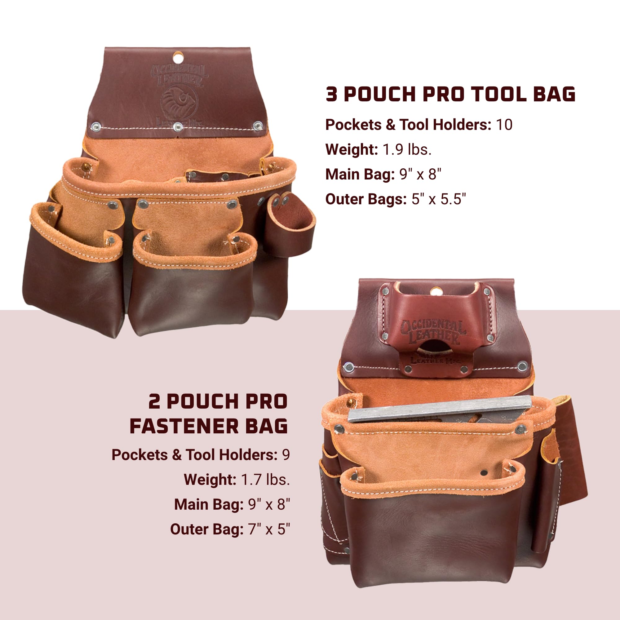Foto 5 pulgar | Set De Cinturón Para Herramientas De Enmarcado Occidental Leather  Tamaño Mediano  21 Bolsillos - Venta Internacional.