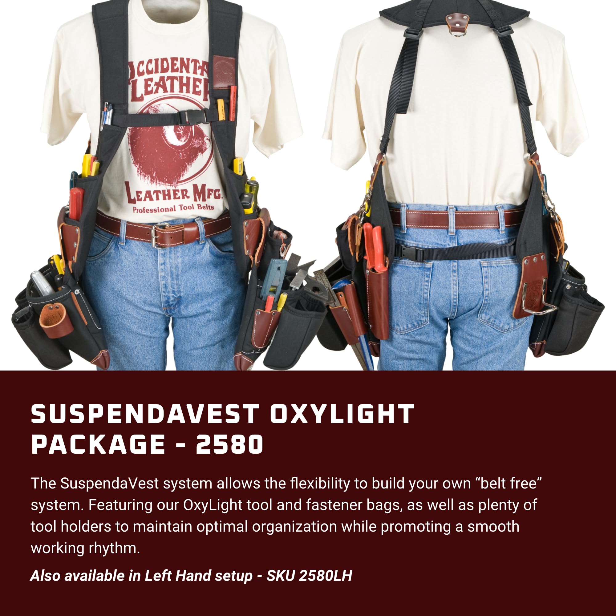 Foto 2 | Chaleco Para Herramientas Occidental De Piel Con Suspensión Oxylight  36 Bolsillos - Venta Internacional.