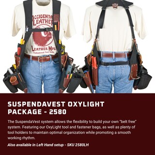 Foto 2 | Chaleco Para Herramientas Occidental De Piel Con Suspensión Oxylight 36 Bolsillos - Venta Internacional.