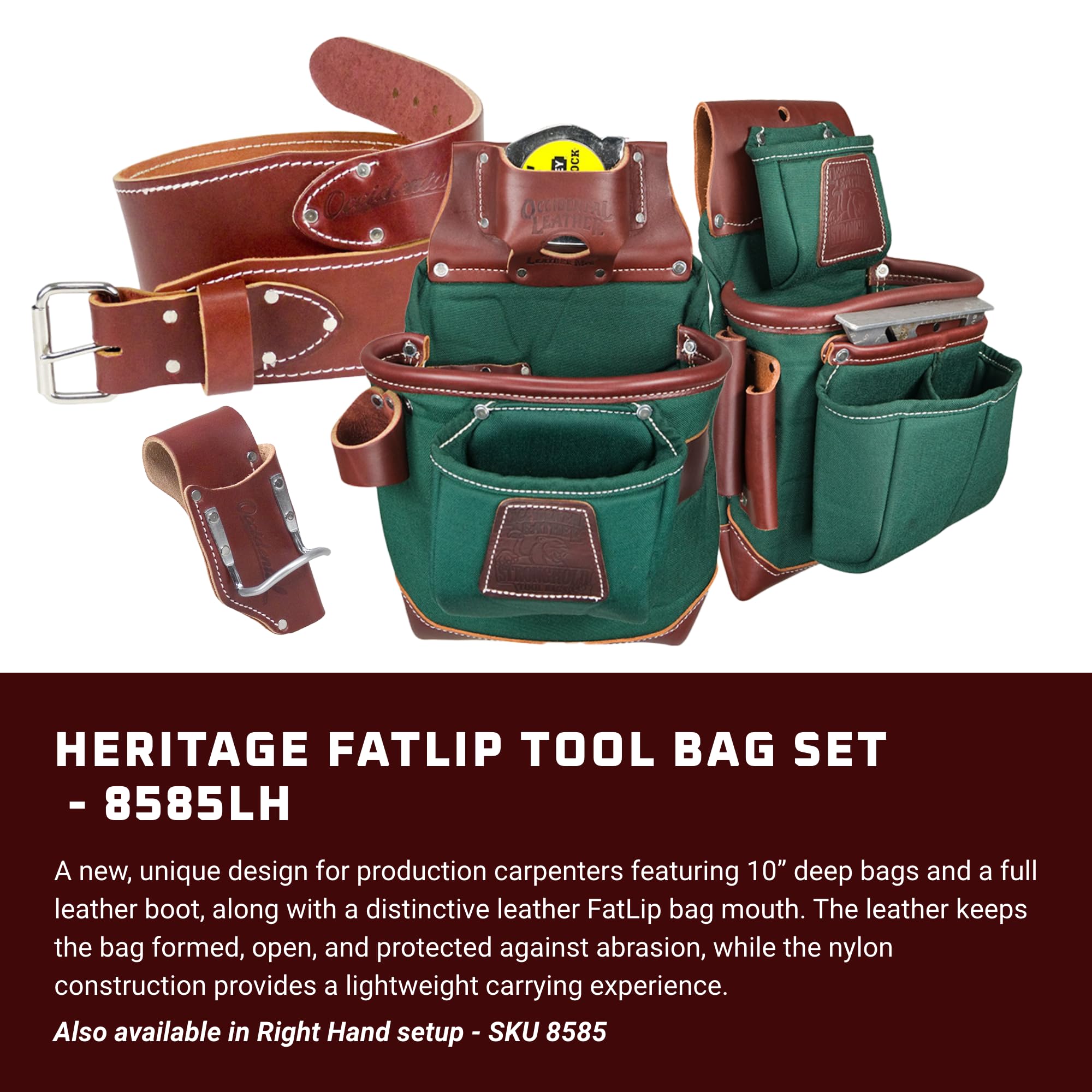 Foto 3 pulgar | Set De Bolsas Para Herramientas Occidental Leather Heritage Fatlip Xxl Left Hand - Venta Internacional.