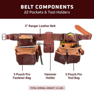 Foto 3 | Set De Cinturones Para Herramientas Occidental Leather Pro Framer 22 Bolsillos - Venta Internacional.