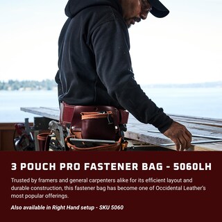 Foto 2 | Bolsa Para Herramientas Occidental Leather 3 Bolsas Pro Fastener Cafe Left Hand - Venta Internacional.