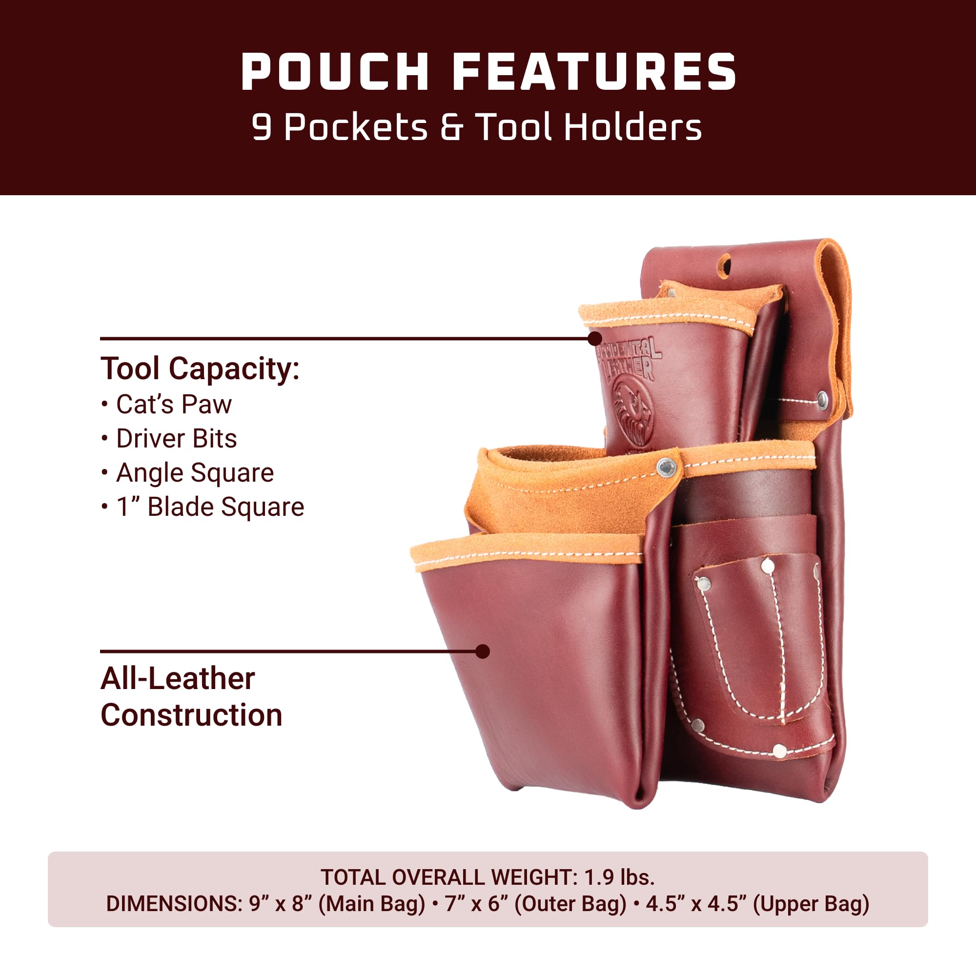 Foto 4 pulgar | Bolsa Para Herramientas Occidental Leather 3 Bolsas Pro Fastener Cafe Left Hand - Venta Internacional.