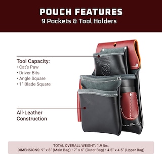 Foto 3 | Bolsa Para Herramientas Occidental Leather 3 Pouch Pro Fastener Negra - Venta Internacional.