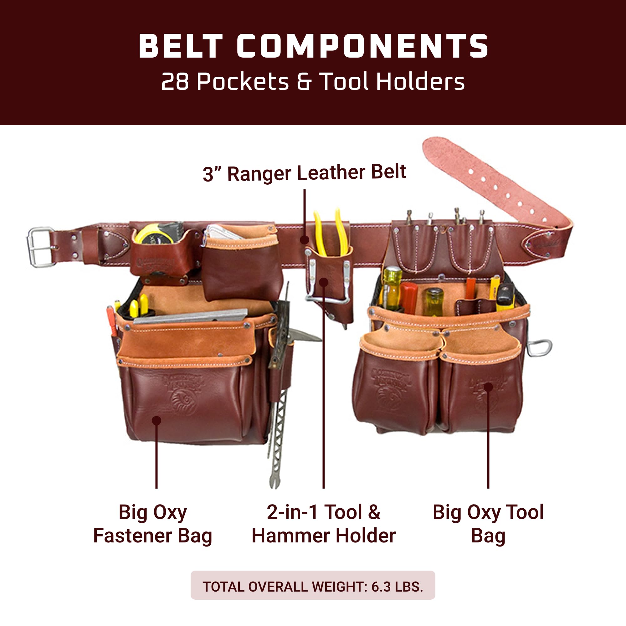 Foto 4 pulgar | Cinturón Para Herramientas Occidental Leather Stronghold Big Oxy Set Medium - Venta Internacional.
