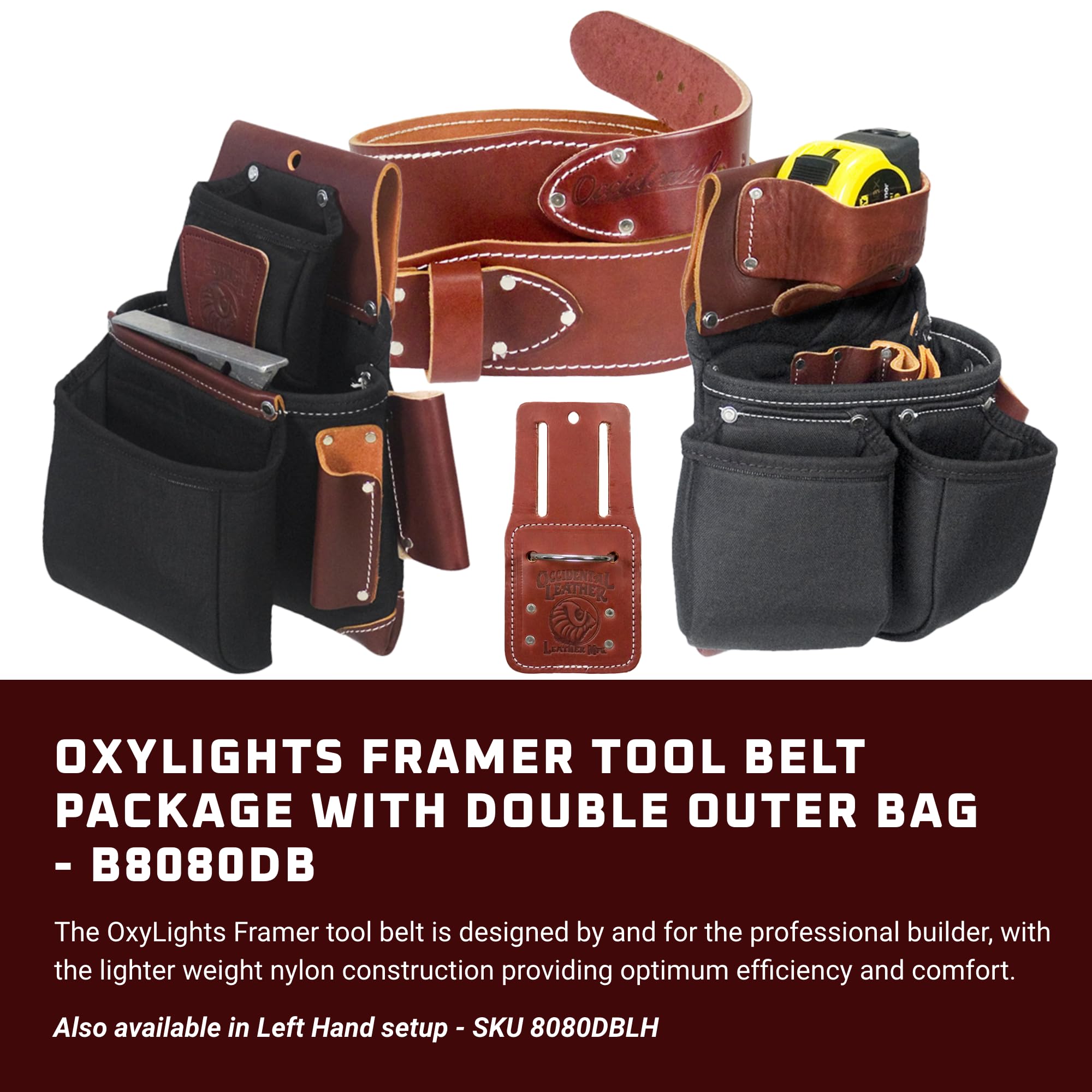 Foto 3 pulgar | Cinturón Para Herramientas Occidental Leather Oxylights Framer Con Bolsa Doble - Venta Internacional.