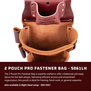 Foto 2 | Bolsa De Herramientas Occidental Leather 2 Bolsas Pro Fastener Bag Para Mano Izquierda - Venta Internacional.
