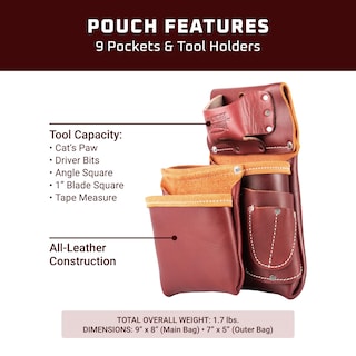 Foto 3 | Bolsa De Herramientas Occidental Leather 2 Bolsas Pro Fastener Bag Para Mano Izquierda - Venta Internacional.