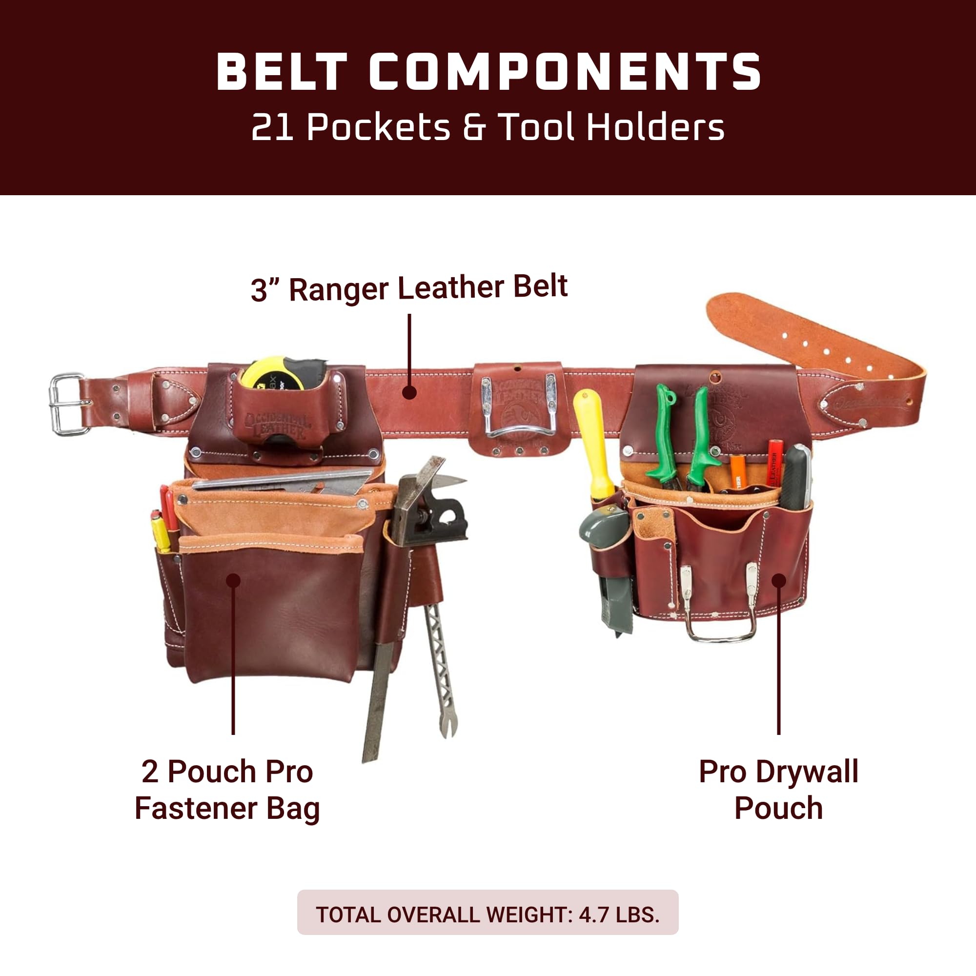 Foto 4 pulgar | Set De Paneles De Yeso Occidental Leather Pro Xxl Con 21 Bolsillos - Venta Internacional.