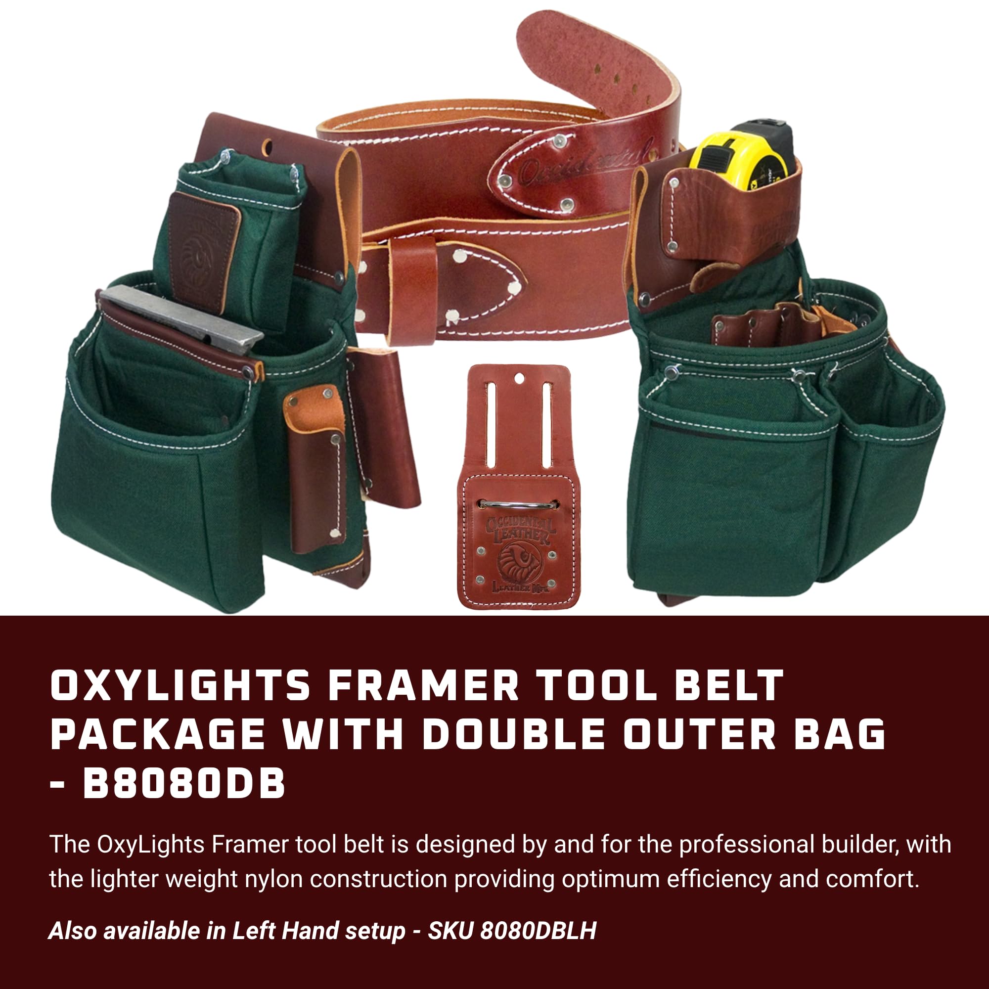 Foto 2 | Cinturón Para Herramientas Occidental Leather Oxylights Framer Xxl Green Usa - Venta Internacional.