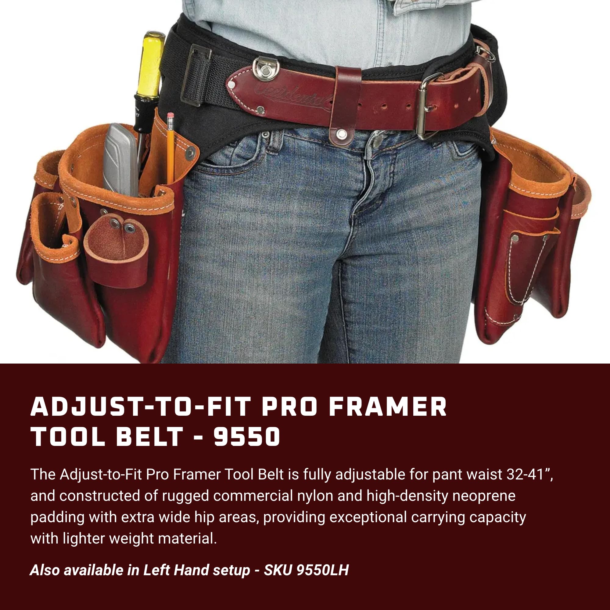 Foto 2 | Cinturón Para Herramientas Occidental Leather Adjust-to-fit Pro Framer  21 Bolsillos - Venta Internacional.