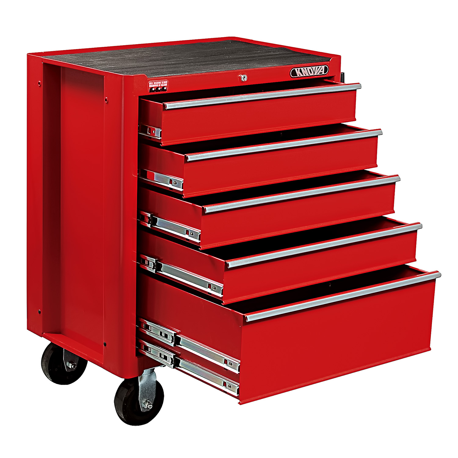 Gabinete Móvil Metálico 5 Gavetas Knova color Rojo