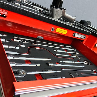 Foto 7 | Gabinete Móvil Metálico 5 Gavetas Knova color Rojo