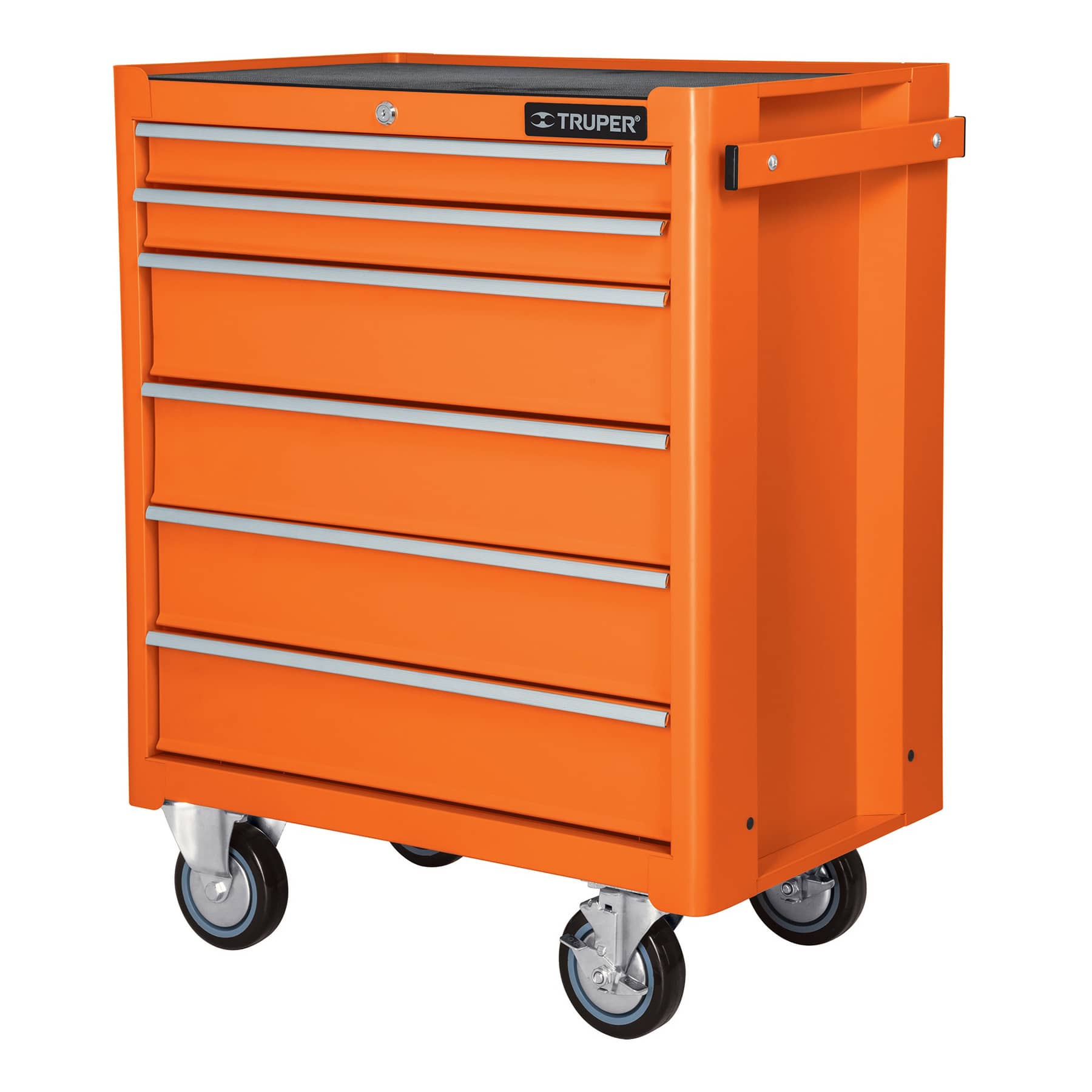 Gabinete Metálico Móvil Truper GAMO-6130 color Naranja 6 Cajones