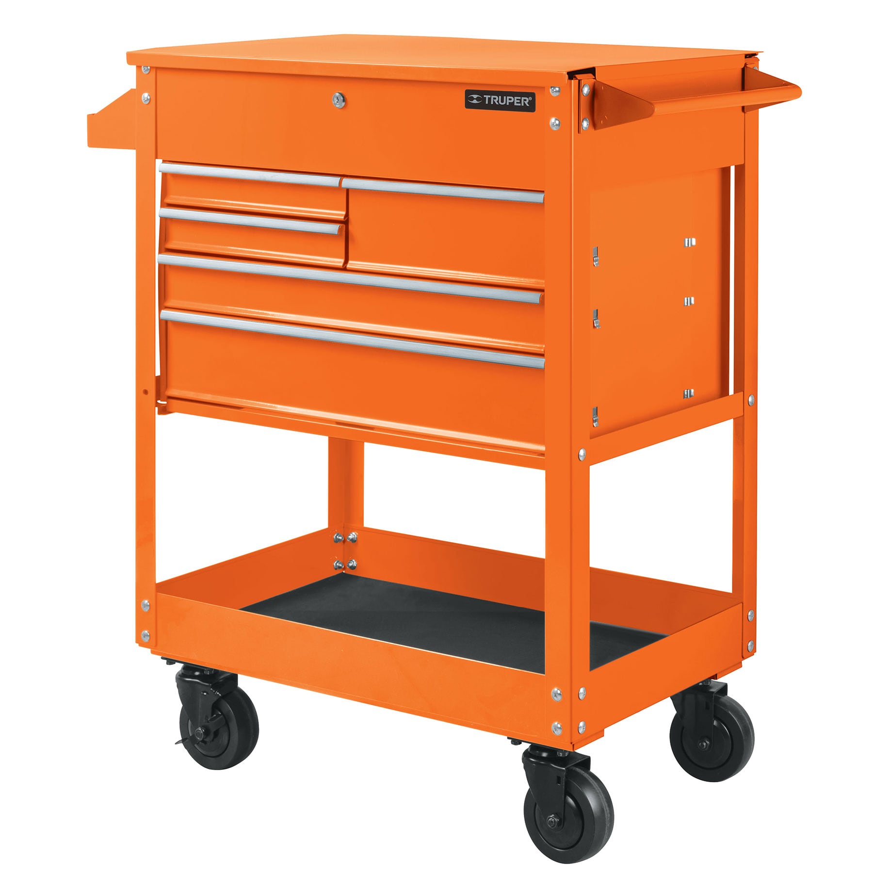 Gabinete Metálico Móvil Truper GAMO-5320 color Naranja 5 Cajones