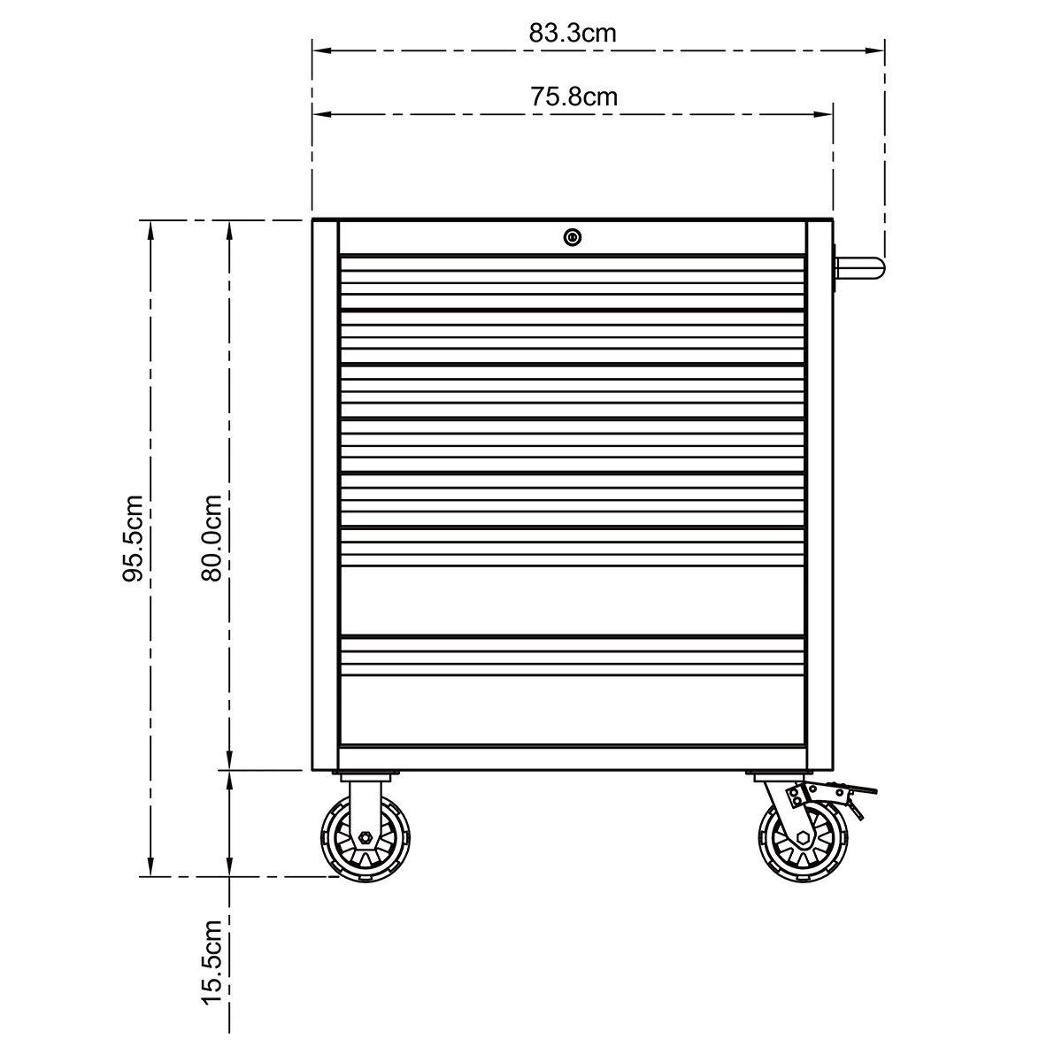 Foto 9 pulgar | Gabinete Profesional para Herramientas de Acero Inoxidable Thor Kitchen color Rojo