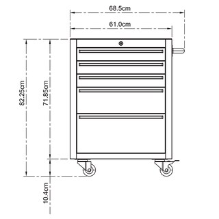 Foto 7 | Gabinete Profesional para Herramientas de Acero Inoxidable Thor Kitchen Color Rojo