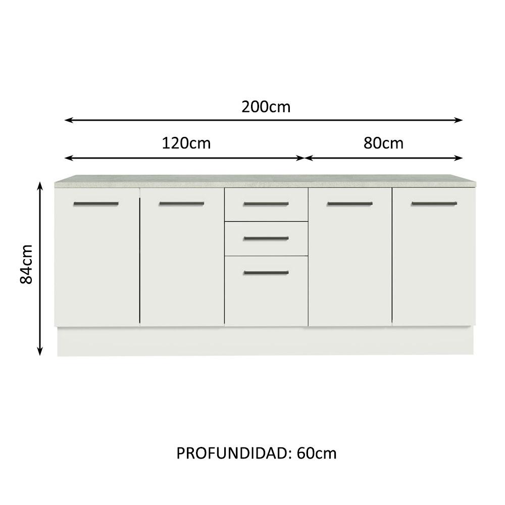 Foto 4 pulgar | Kit Gabinete Bajo Almacenamiento Garaje Madesa 200cm