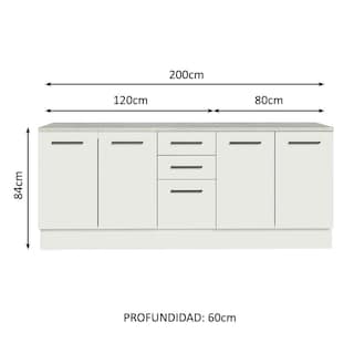 Foto 3 | Kit Gabinete Bajo Almacenamiento Garaje Madesa 200cm