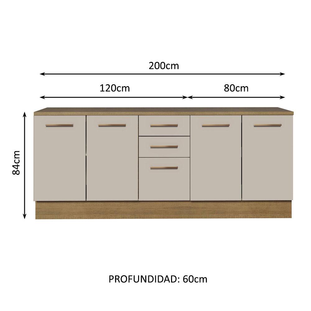 Foto 4 pulgar | Kit Gabinete Bajo Almacenamiento Garaje Madesa 200cm